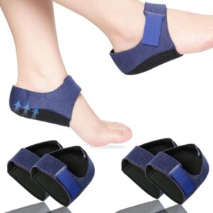 plantarfasziitis gel cups – 2 stück stoßdämpfende pads für fersensporn, achillessehnenentzündung, rissige fersen – weiche polstereinlagen zur linderung von fußschmerzen – blau, größe l (41–45)